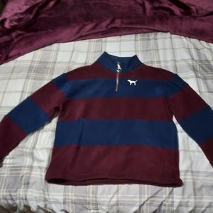 Pink half zip fleecs